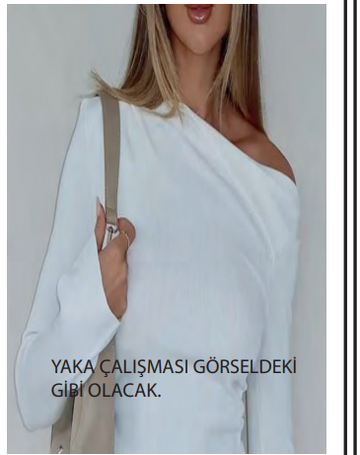 Cotton Geniş Yaka Mini Elbise
