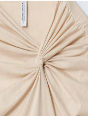 Natural Soft Kontrast Biyeli Mini Elbise
